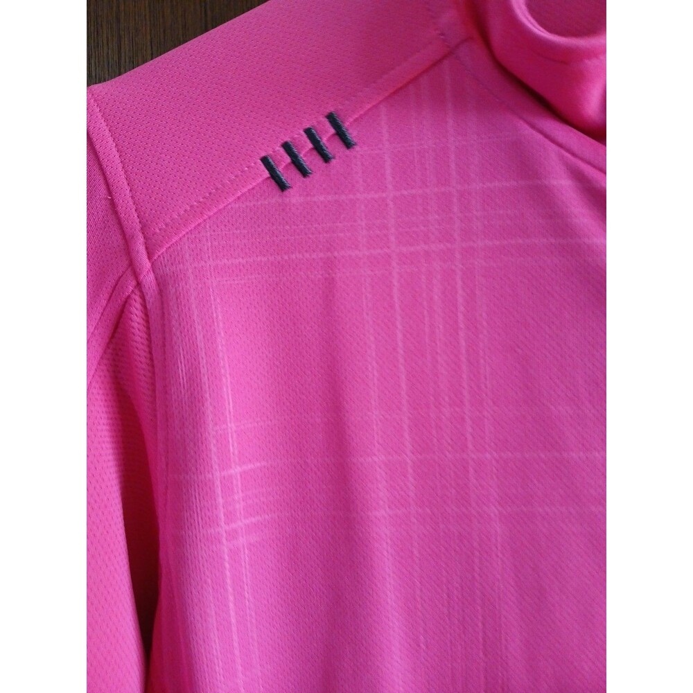 Reebok Women’s Quarter Zip PlayDry Pink-White  Large  Walking Outdoors Thunbhole - Picture 3 of 16